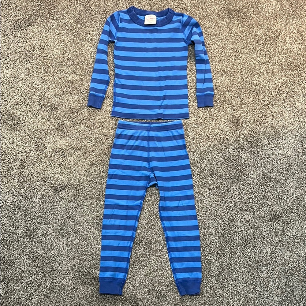 Hanna Andersson kids size 4 (100 cm) Blue Striped Pajamas